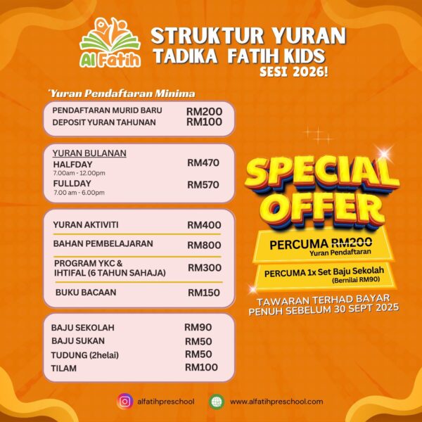 [FKSB] Pendaftaran Tadika Fatih Kids 2026 - Image 2