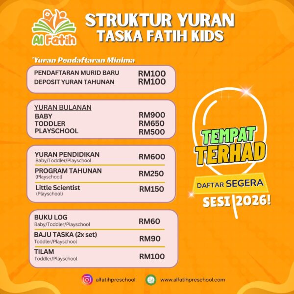 [FKSB] Pendaftaran Taska Fatih Kids 2026 - Image 2